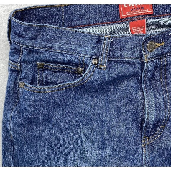 Chaps Jeans Mens Size 34X30 Mid Rise Straight Fit Medium Wash  Cotton Denim Blue - Picture 14 of 15